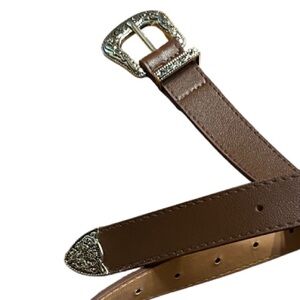Western faux leather belt.